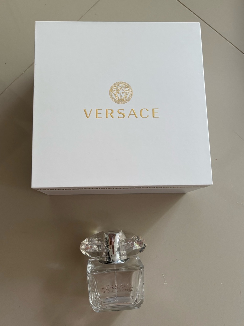 VERSACE Bright Crystal Empty Perfume bottle 90ml + its original box
